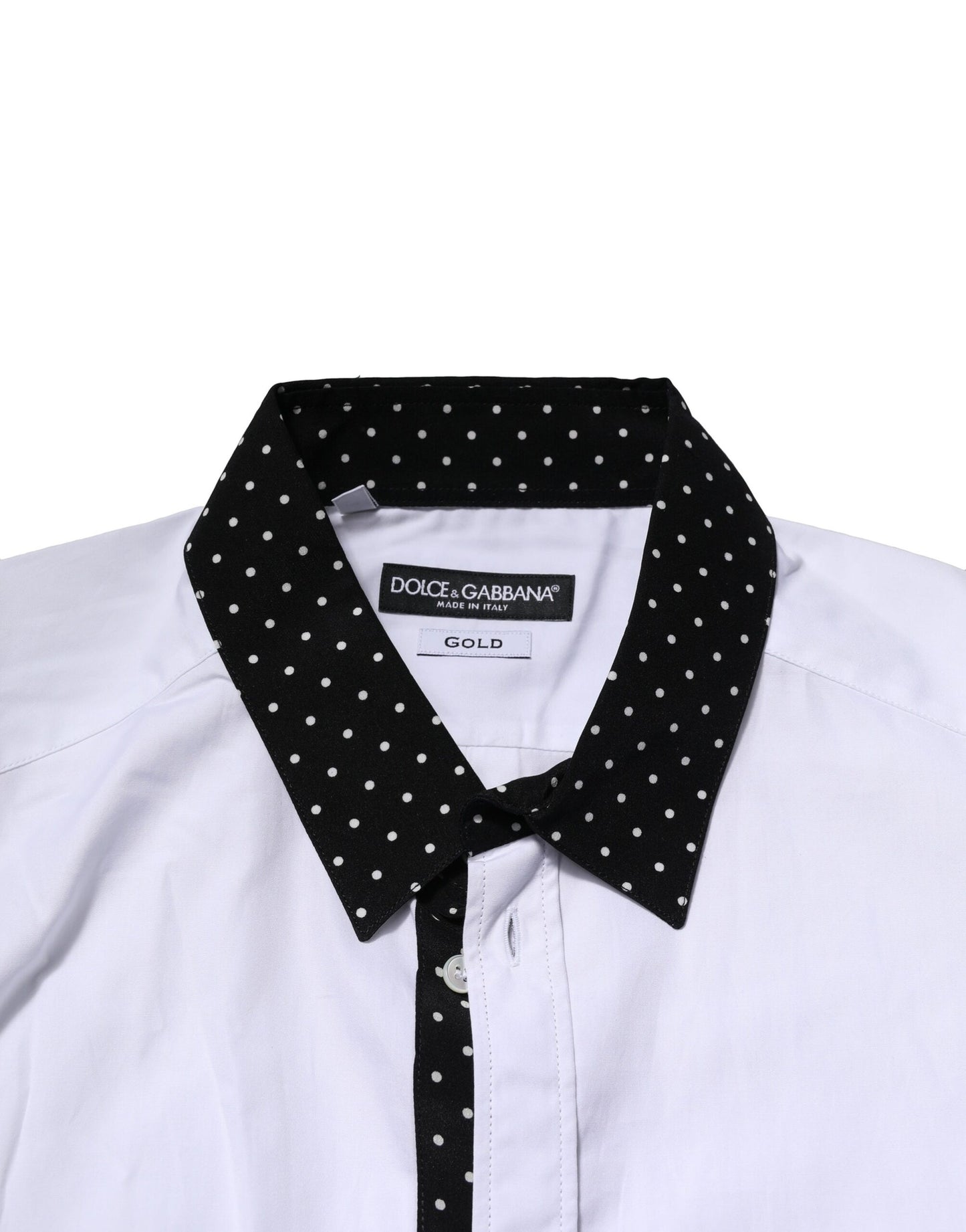 White Dotted GOLD Men Dress Men Formal Shirt