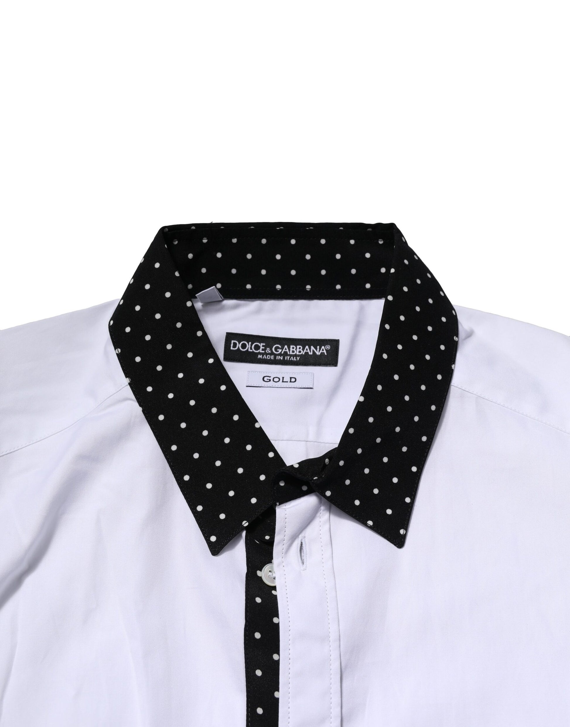 White Dotted GOLD Men Dress Men Formal Shirt