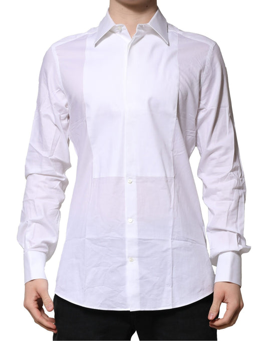 Peto Blanco Algodón Popelín ORO Hombre Camisa Formal