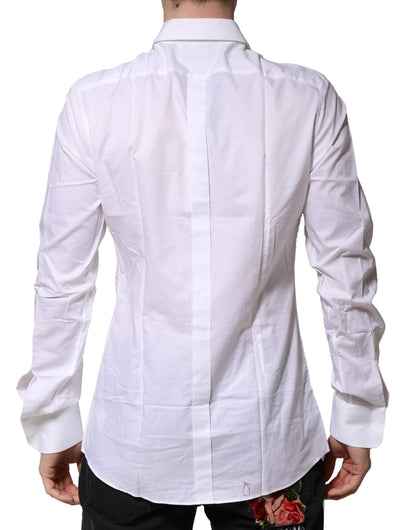Peto Blanco Algodón Popelín ORO Hombre Camisa Formal