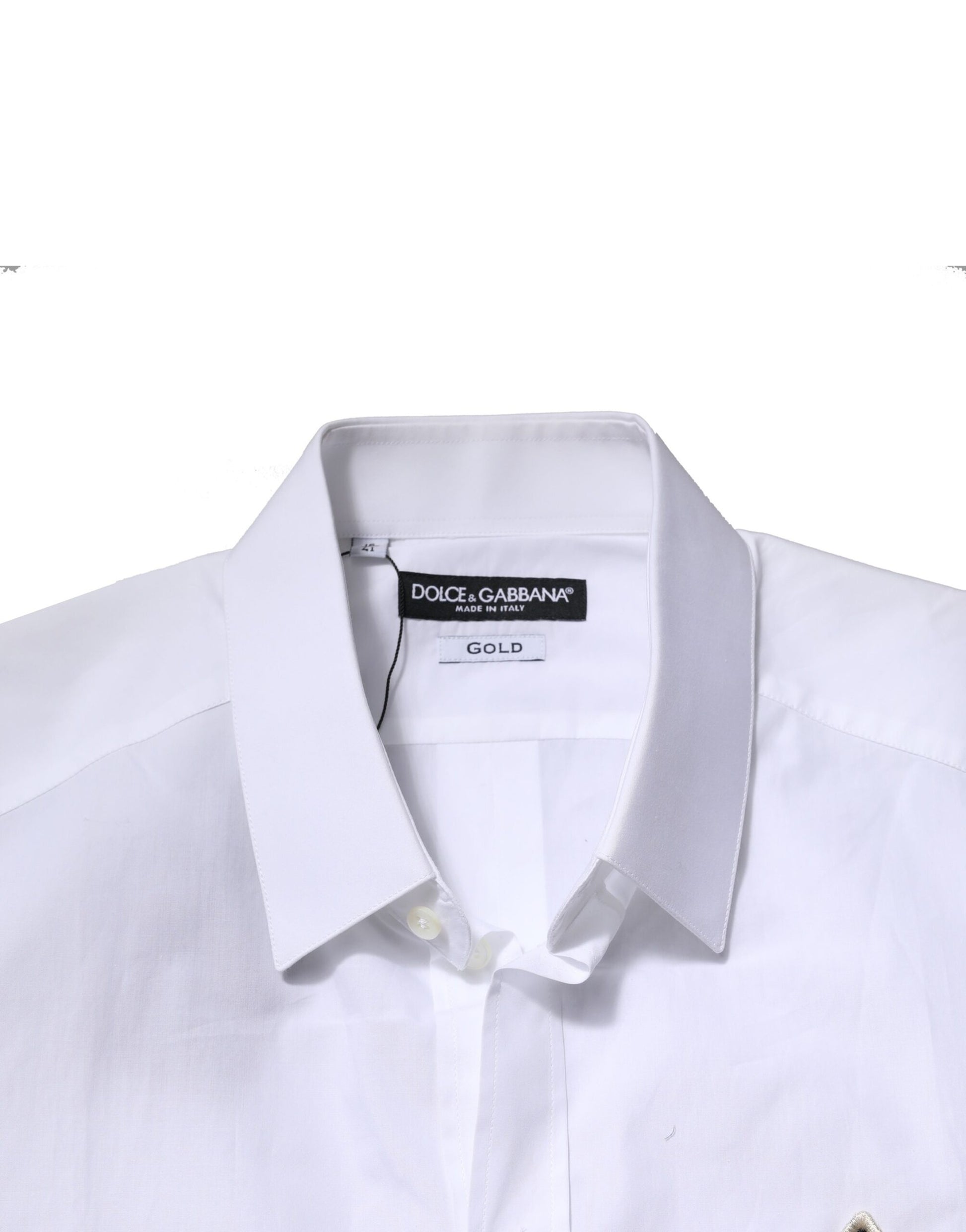 White GOLD Long Sleeves Men Dress Formal Shirt