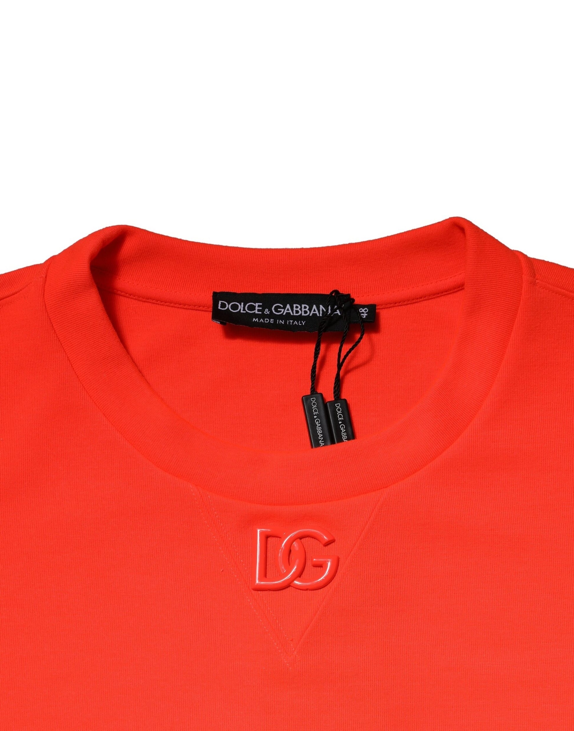 Orange Polyester DG Logo Sweatshirt Sweater