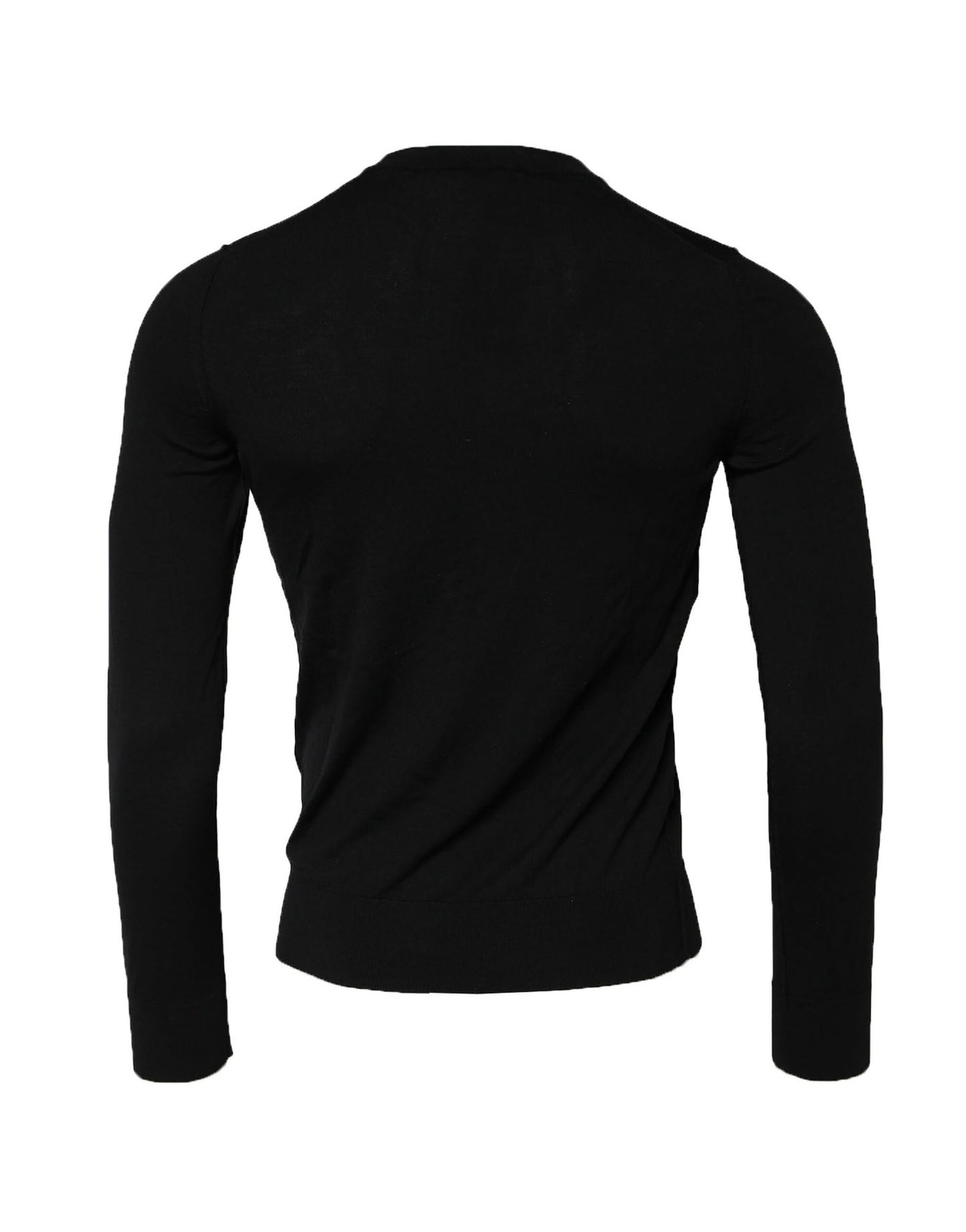 Jersey negro de manga larga y cuello redondo
