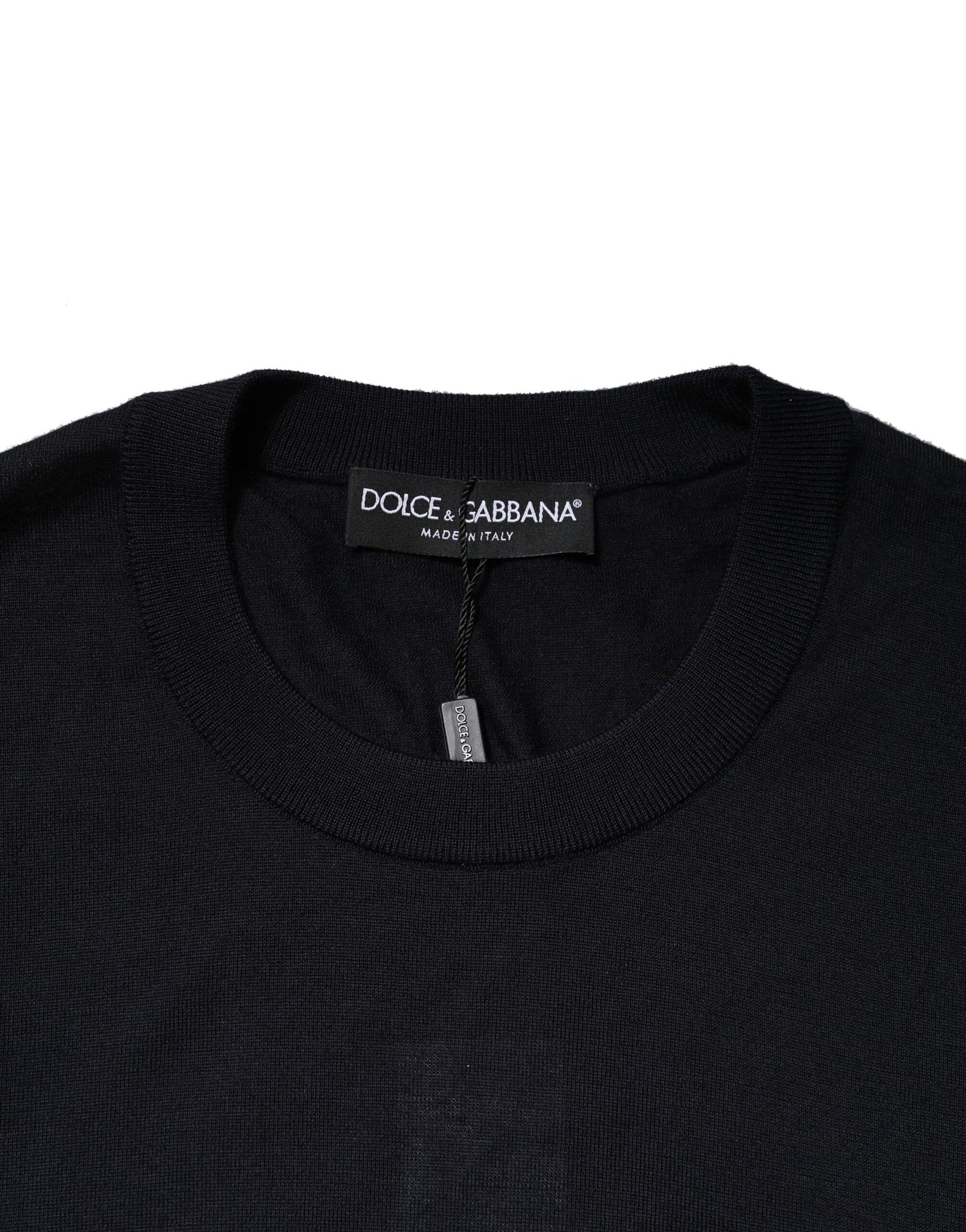 Sudadera cuello redondo cachemira negra