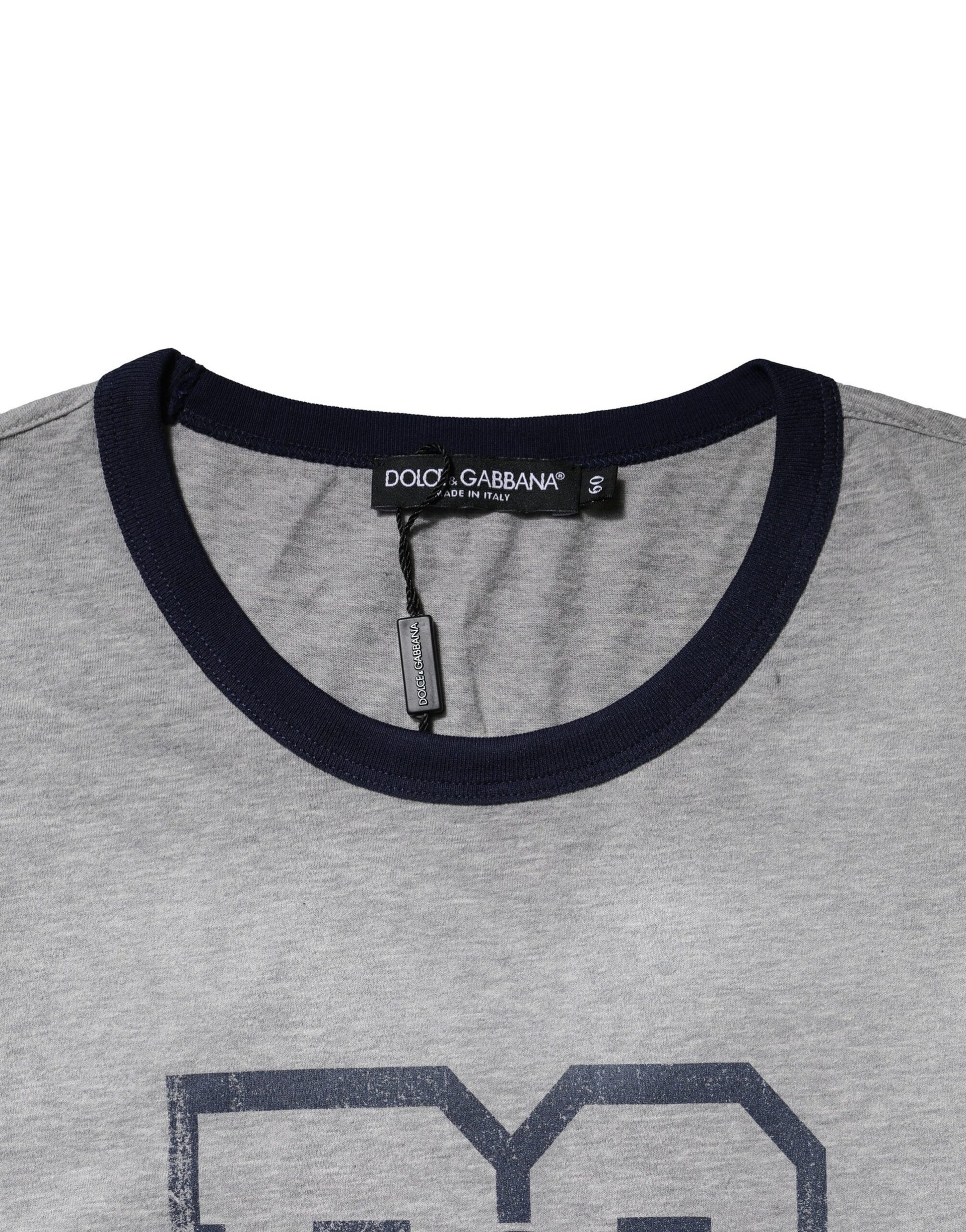 Gray Cotton Crew Neck Short Sleeves T-shirt