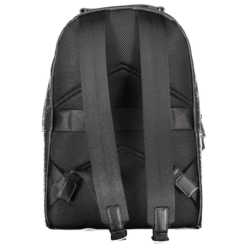 Mochila de poliéster negra para hombre