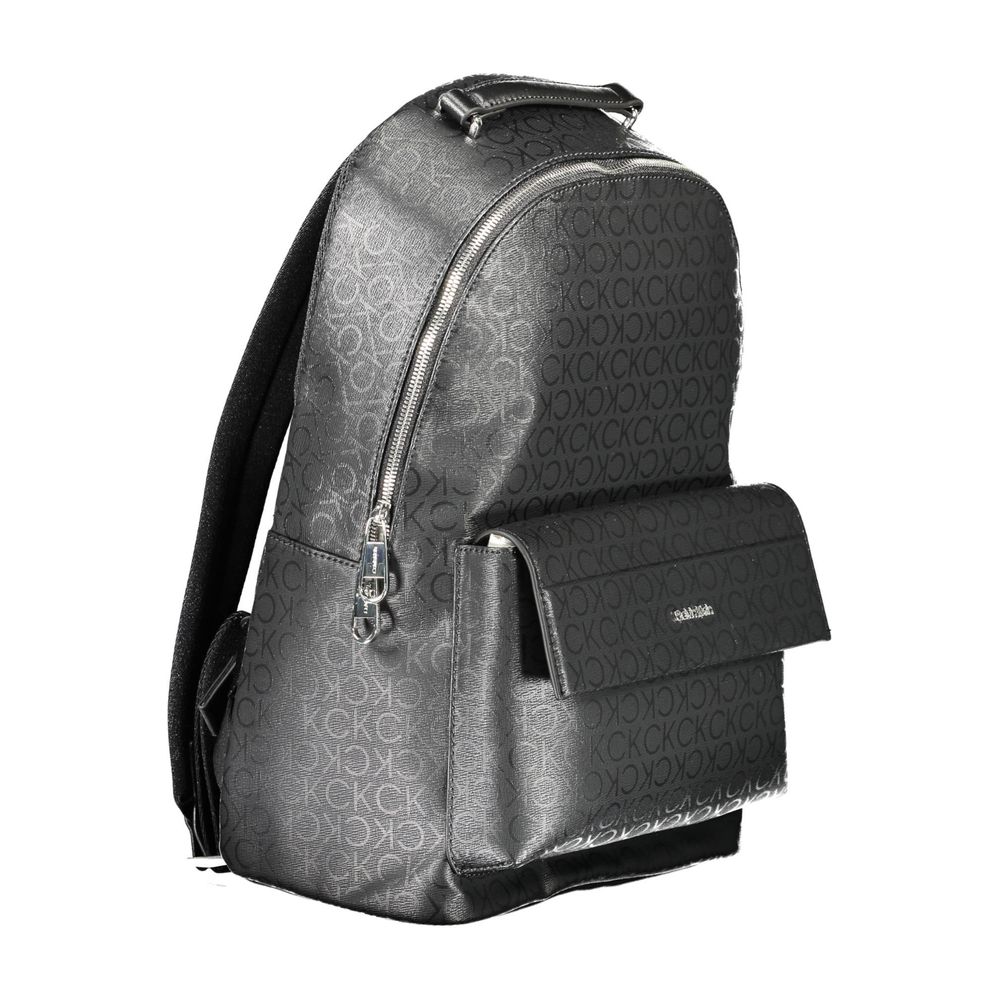 Mochila de poliéster negra para hombre