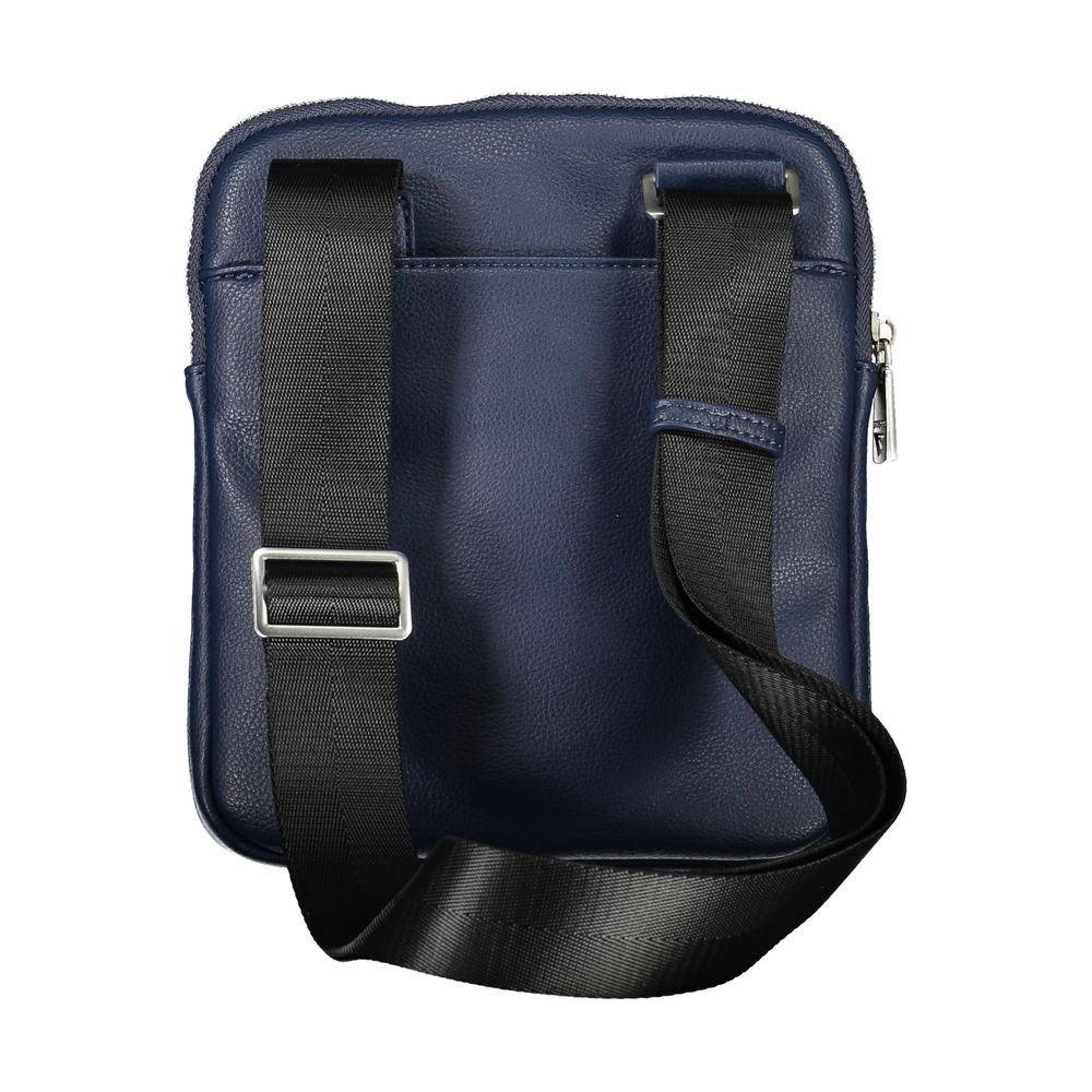 Elegante bandolera azul con gran capacidad de almacenamiento