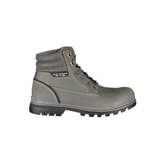 Brown Polyester Men Boot