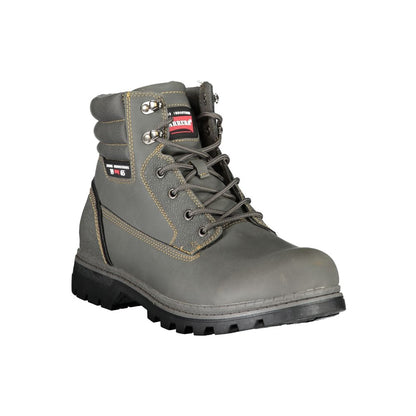 Brown Polyester Men Boot