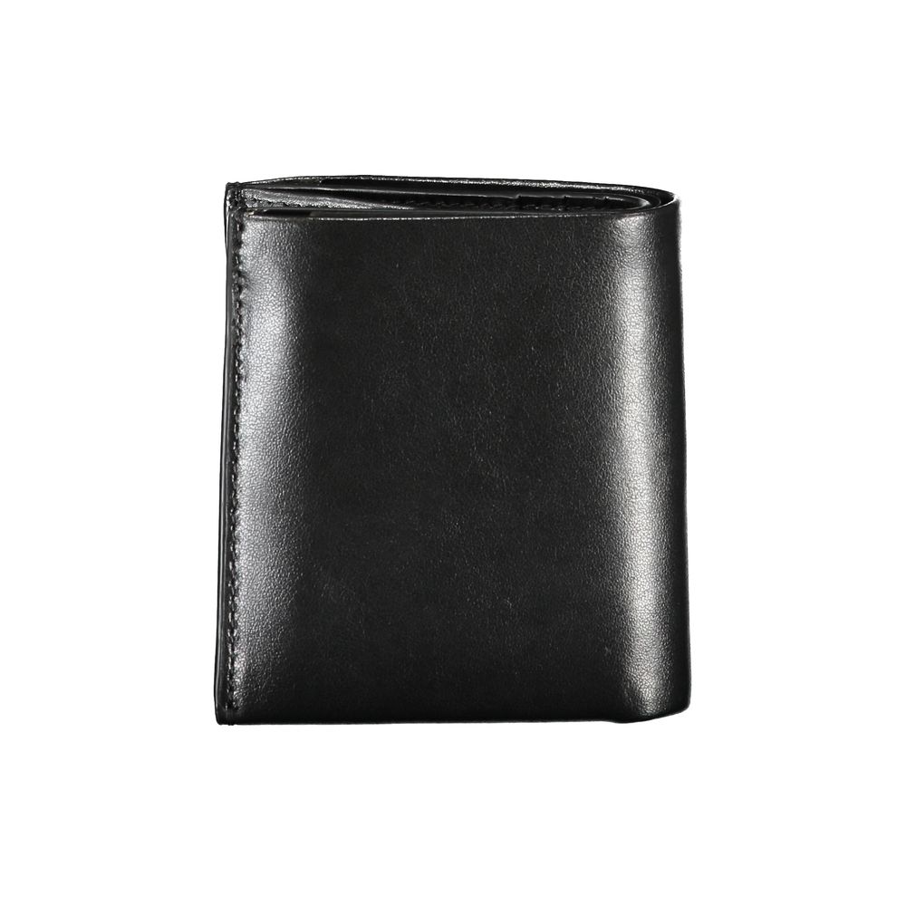 Elegante cartera RFID de piel negra