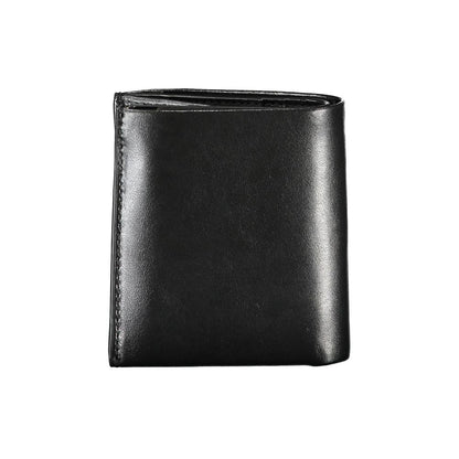 Elegante cartera RFID de piel negra