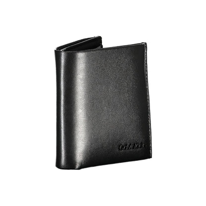 Elegante cartera RFID de piel negra