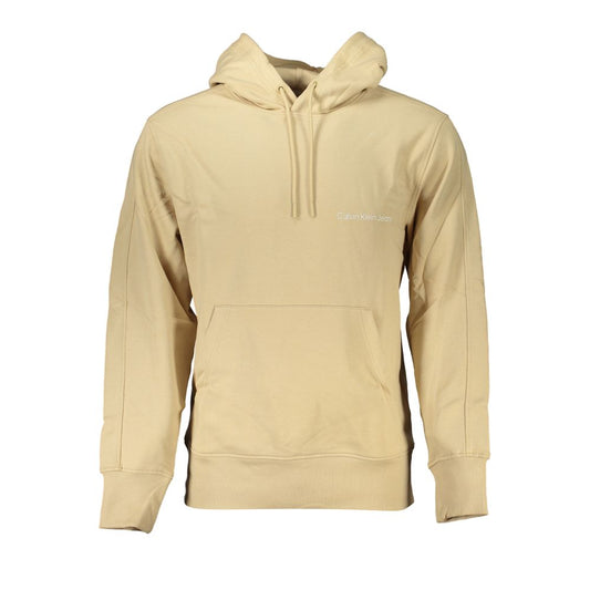 Sudadera con capucha de algodón cepillado beige