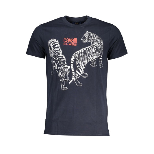Camiseta azul de algodón