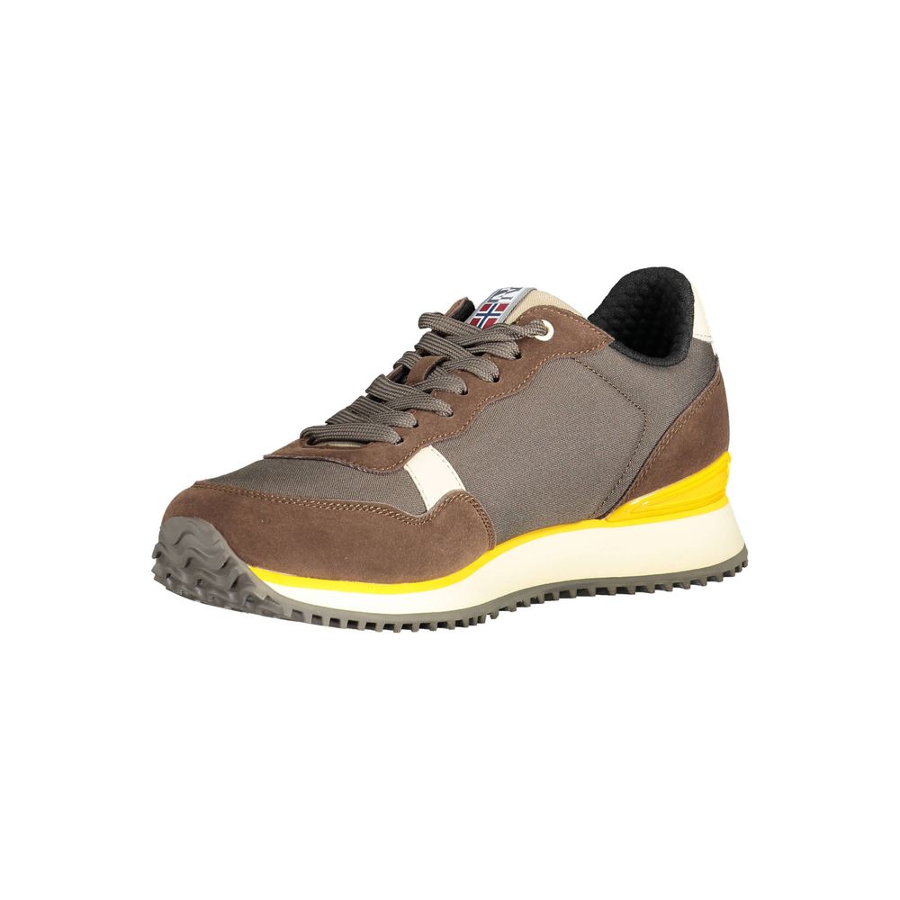 Brown Polyester Sneaker