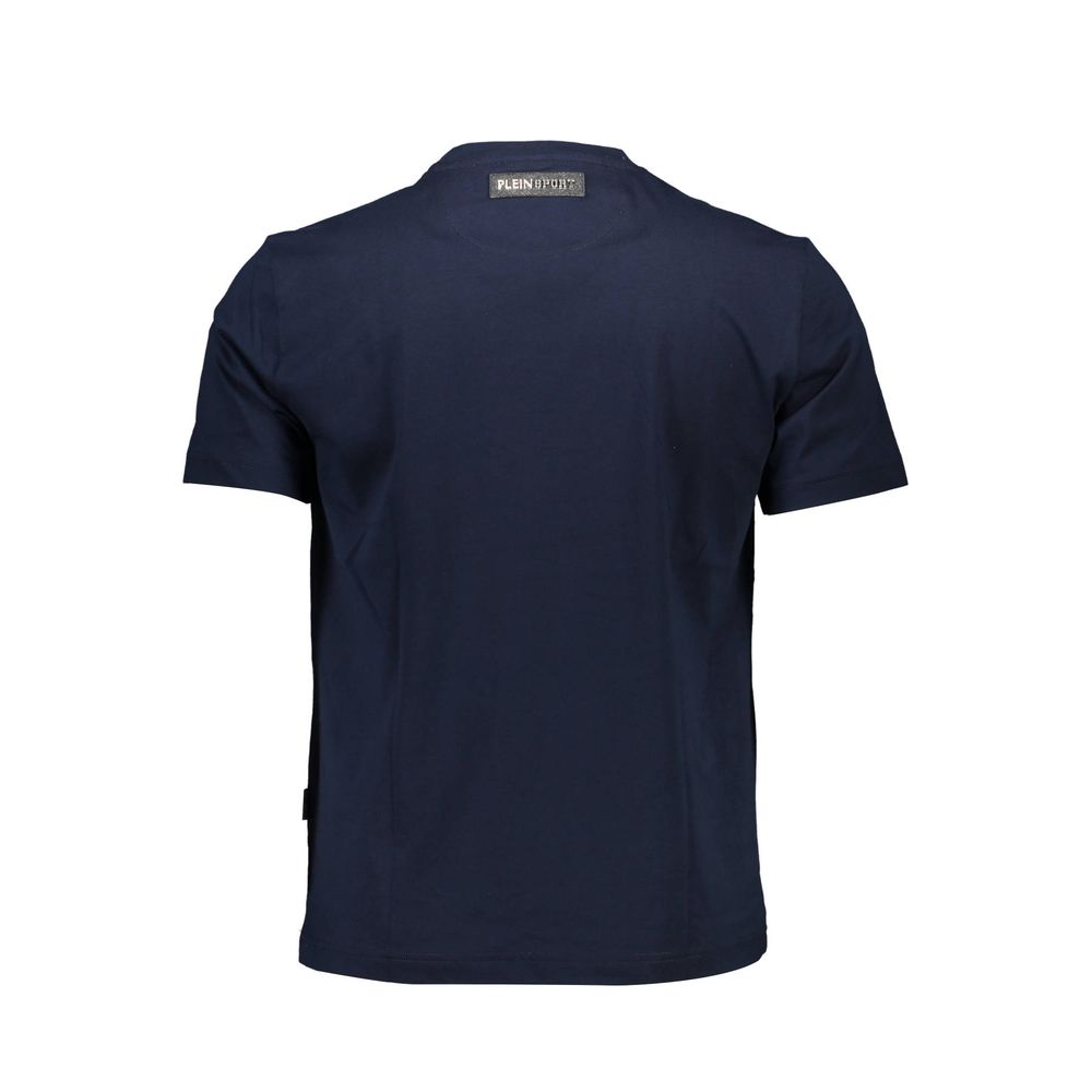 Camiseta azul de algodón para hombre