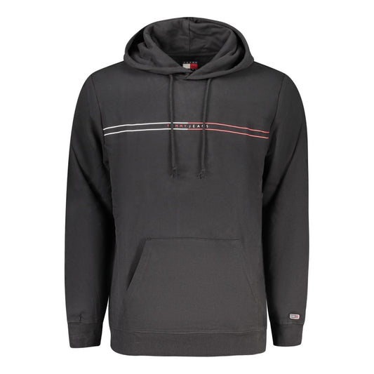 Black Cotton Men Sweater