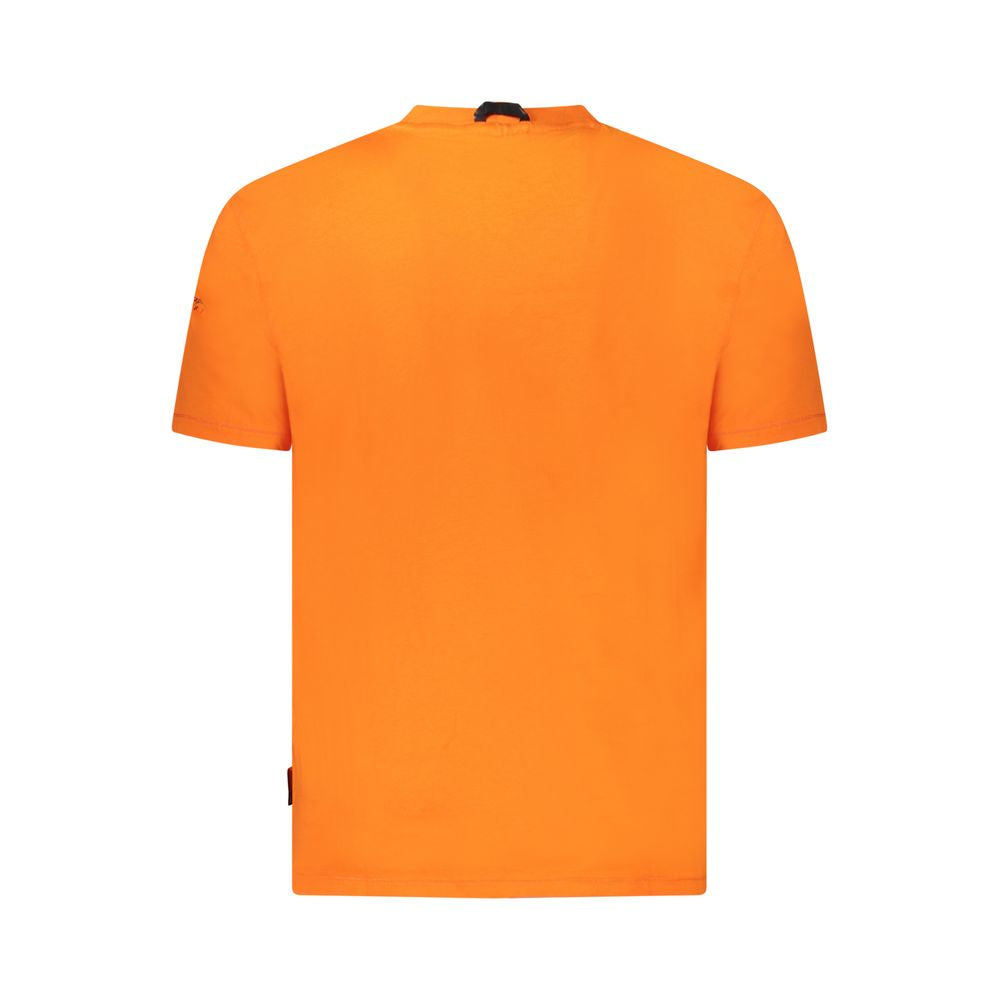 Camiseta naranja de algodón para hombre