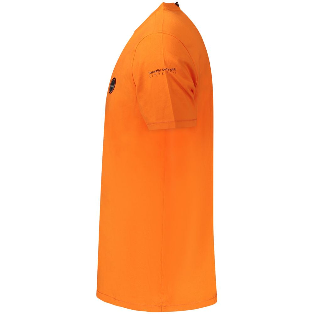 Camiseta naranja de algodón para hombre