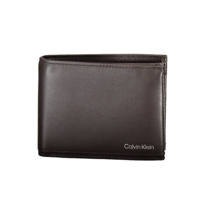 Cartera de hombre de piel marrón