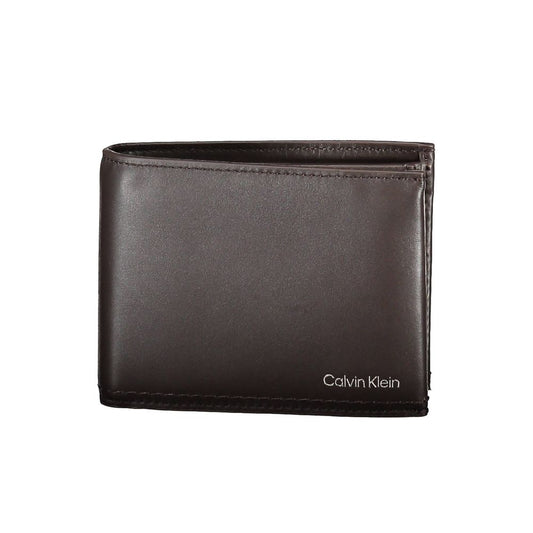Cartera de hombre de piel marrón