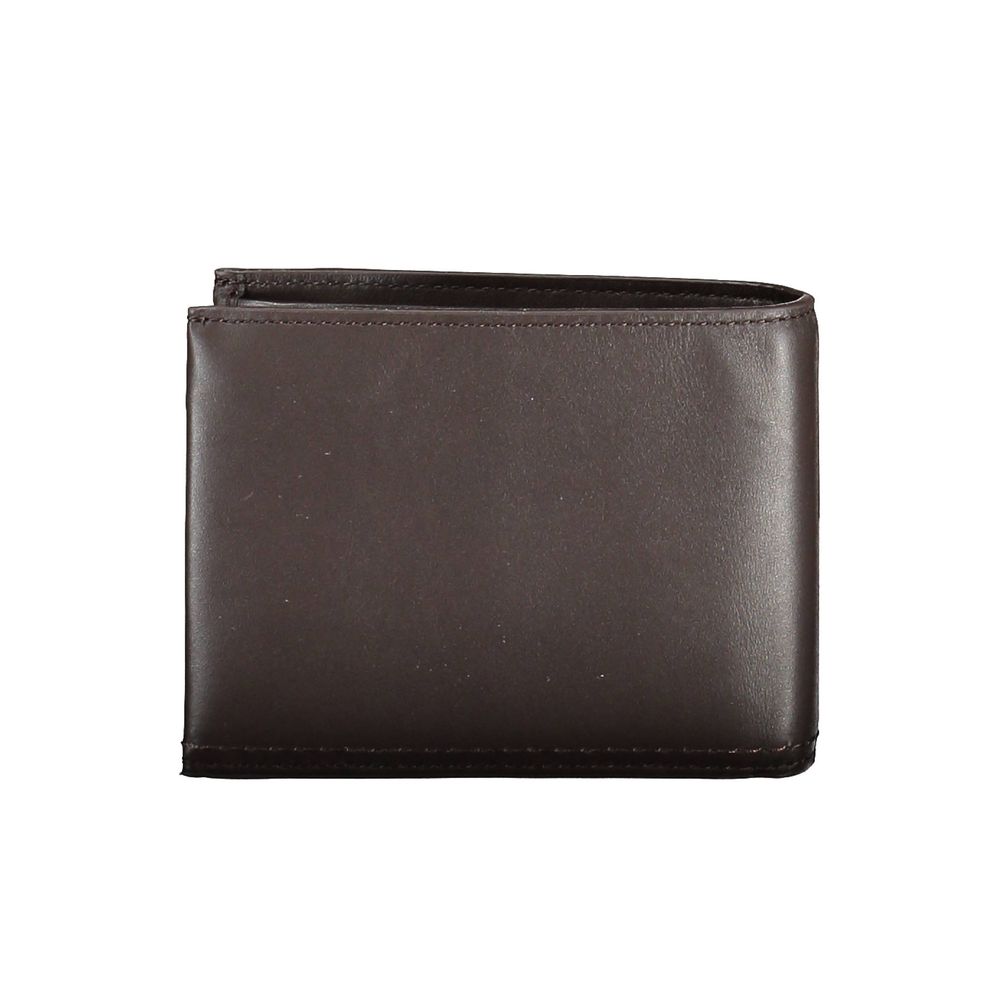 Cartera de hombre de piel marrón