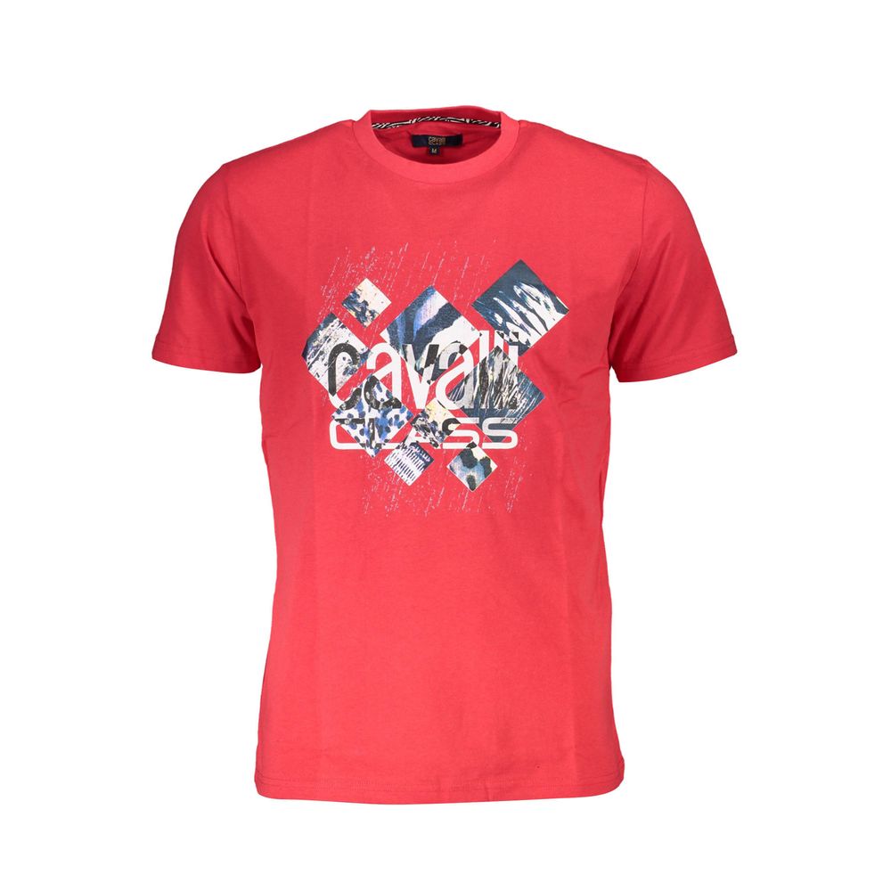 Camiseta roja de algodón para hombre