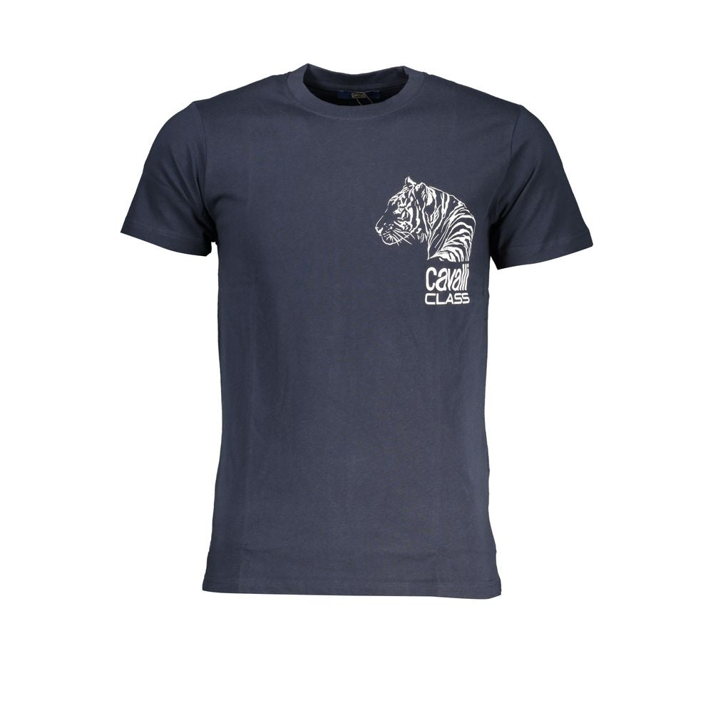Camiseta azul de algodón