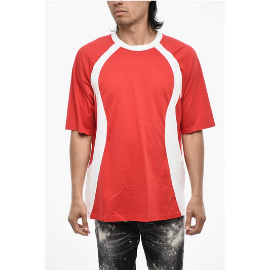 Two-Tone Cotton Crew-neck T-shirt