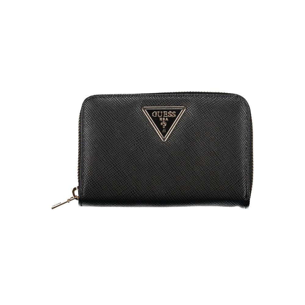 Cartera Chic Negra con Múltiples Compartimentos