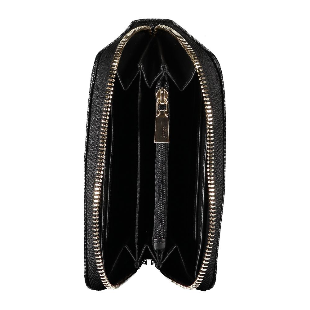 Cartera Chic Negra con Múltiples Compartimentos