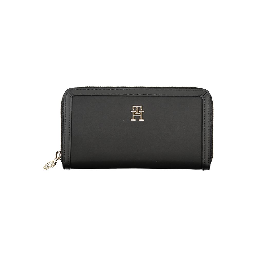 Cartera Chic Negra con Múltiples Compartimentos