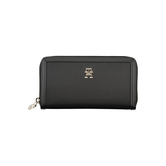 Cartera Chic Negra con Múltiples Compartimentos