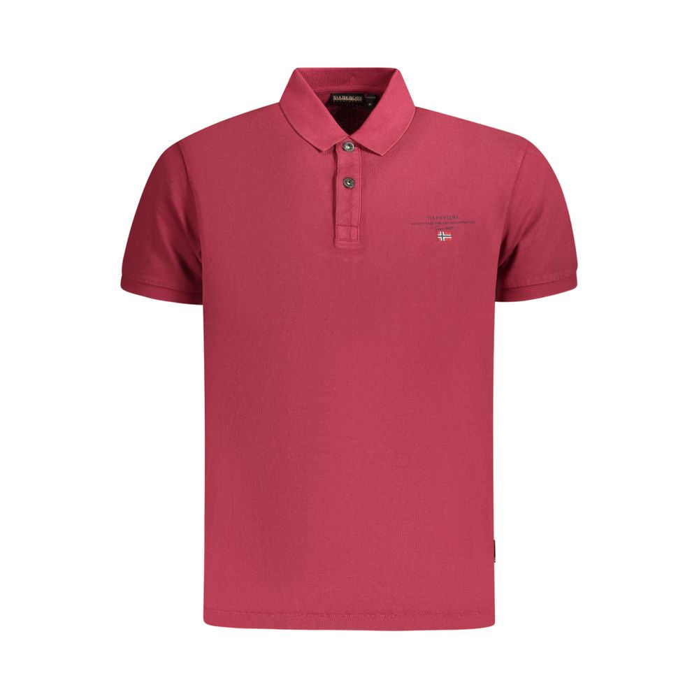 Polo rojo de algodón para hombre
