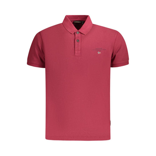 Polo rojo de algodón para hombre