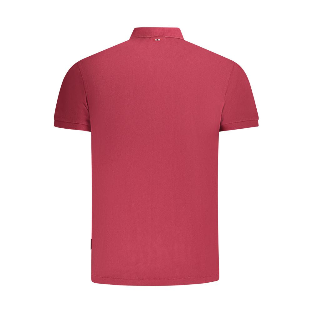 Polo rojo de algodón para hombre