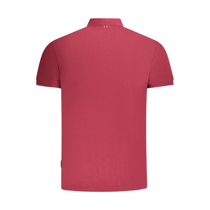 Polo rojo de algodón para hombre
