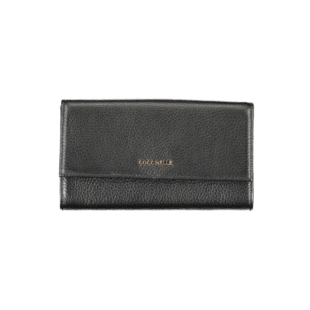 Cartera de piel negra