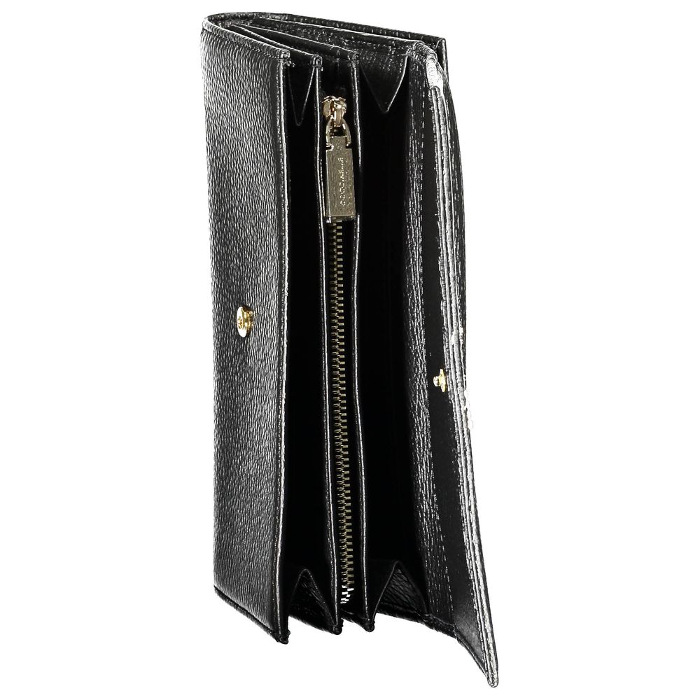 Cartera de piel negra