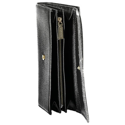 Cartera de piel negra