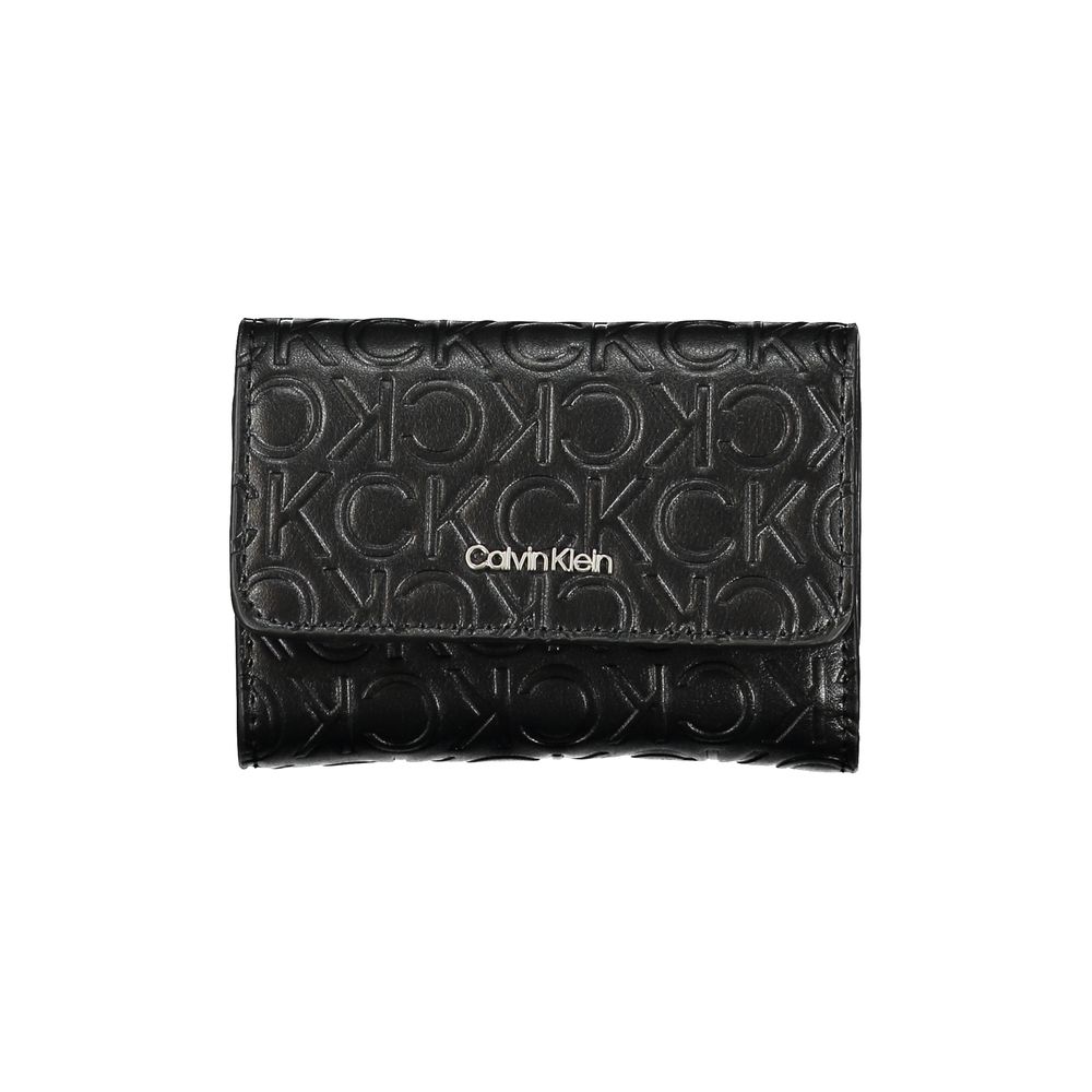 Elegante Cartera Negra de Doble Compartimento