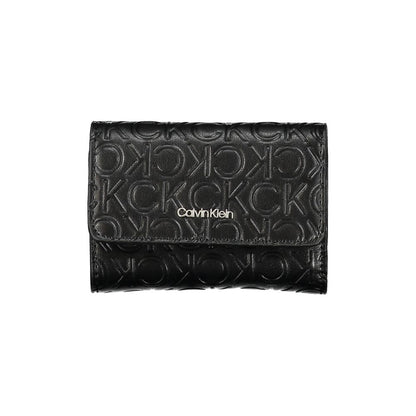Elegante Cartera Negra de Doble Compartimento