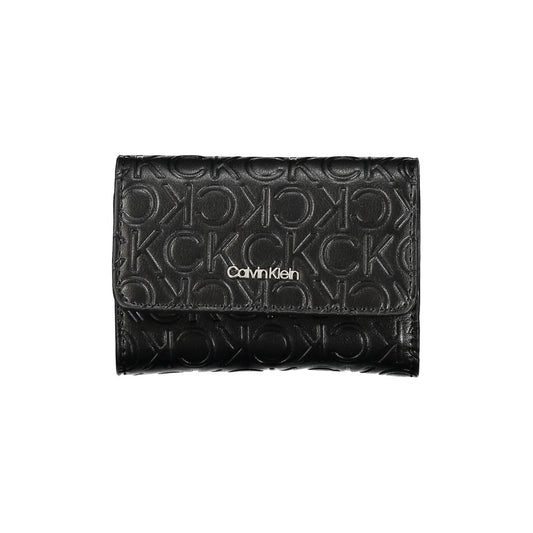 Elegante Cartera Negra de Doble Compartimento