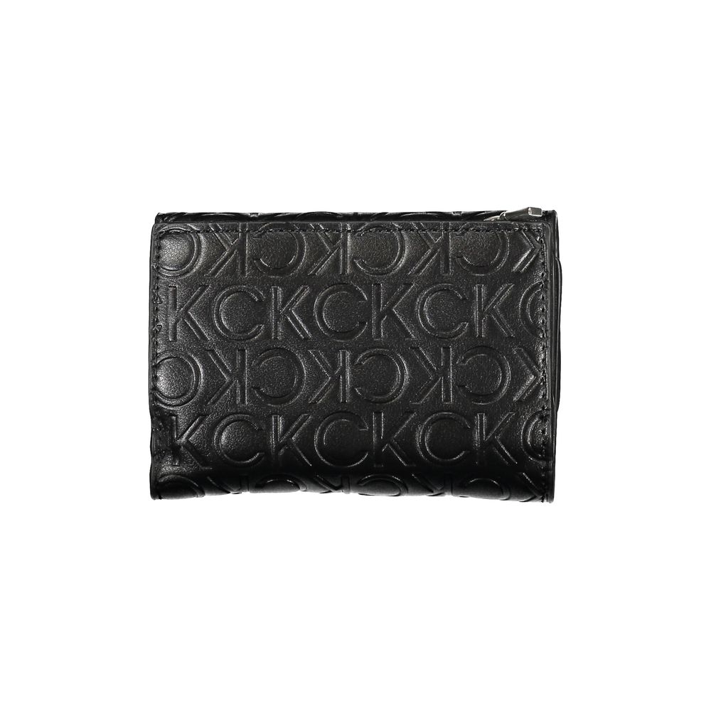 Elegante Cartera Negra de Doble Compartimento