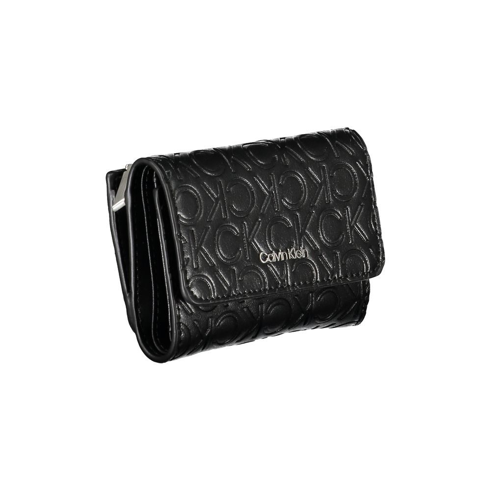 Elegante Cartera Negra de Doble Compartimento