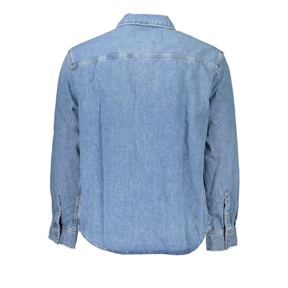 Light Blue Cotton Men Shirt