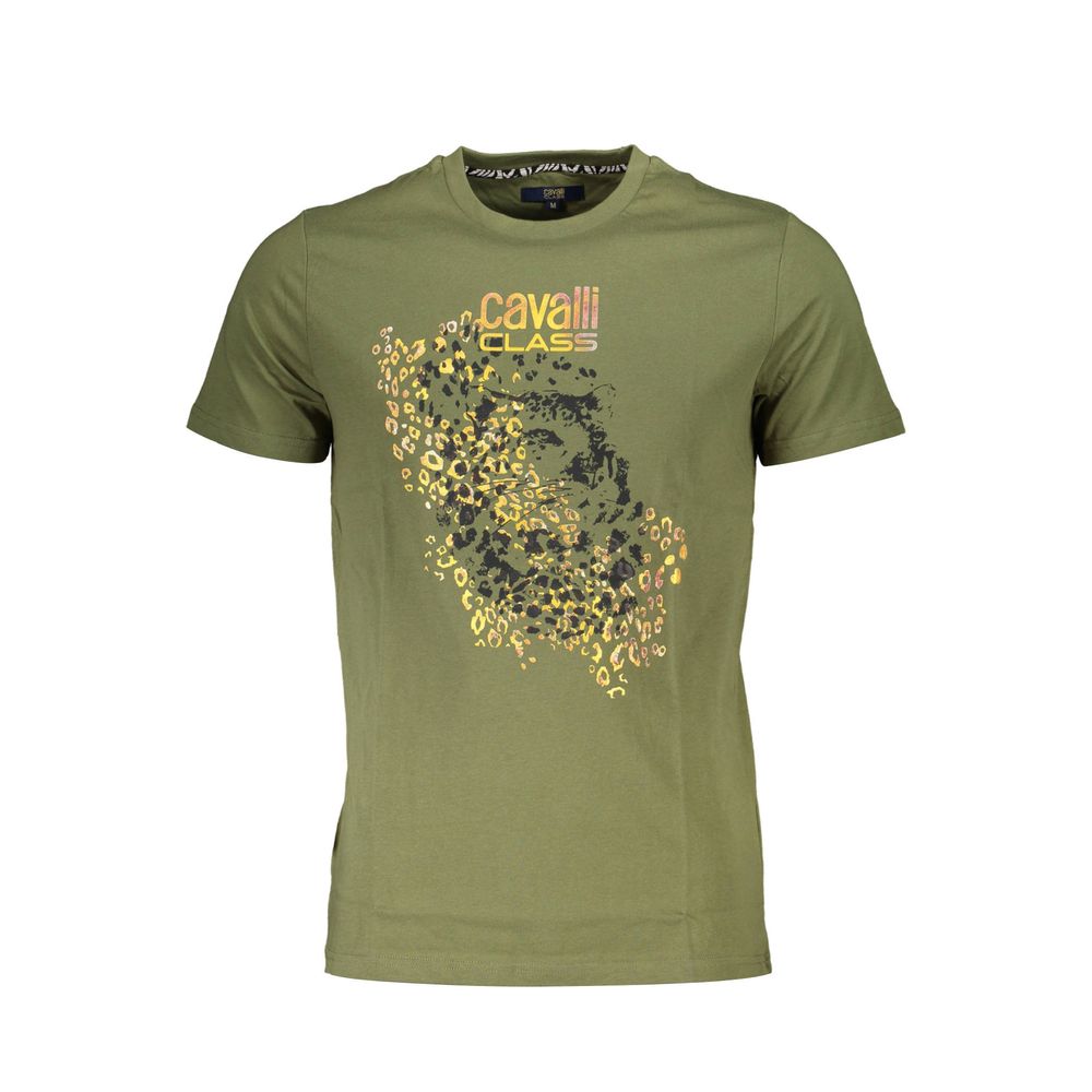 Camiseta verde de algodón para hombre