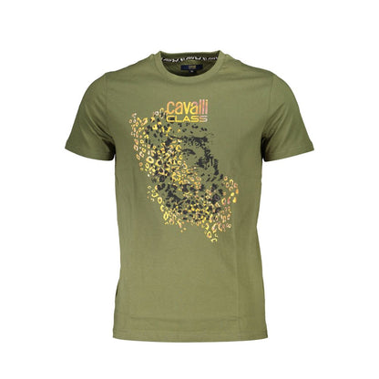 Camiseta verde de algodón para hombre
