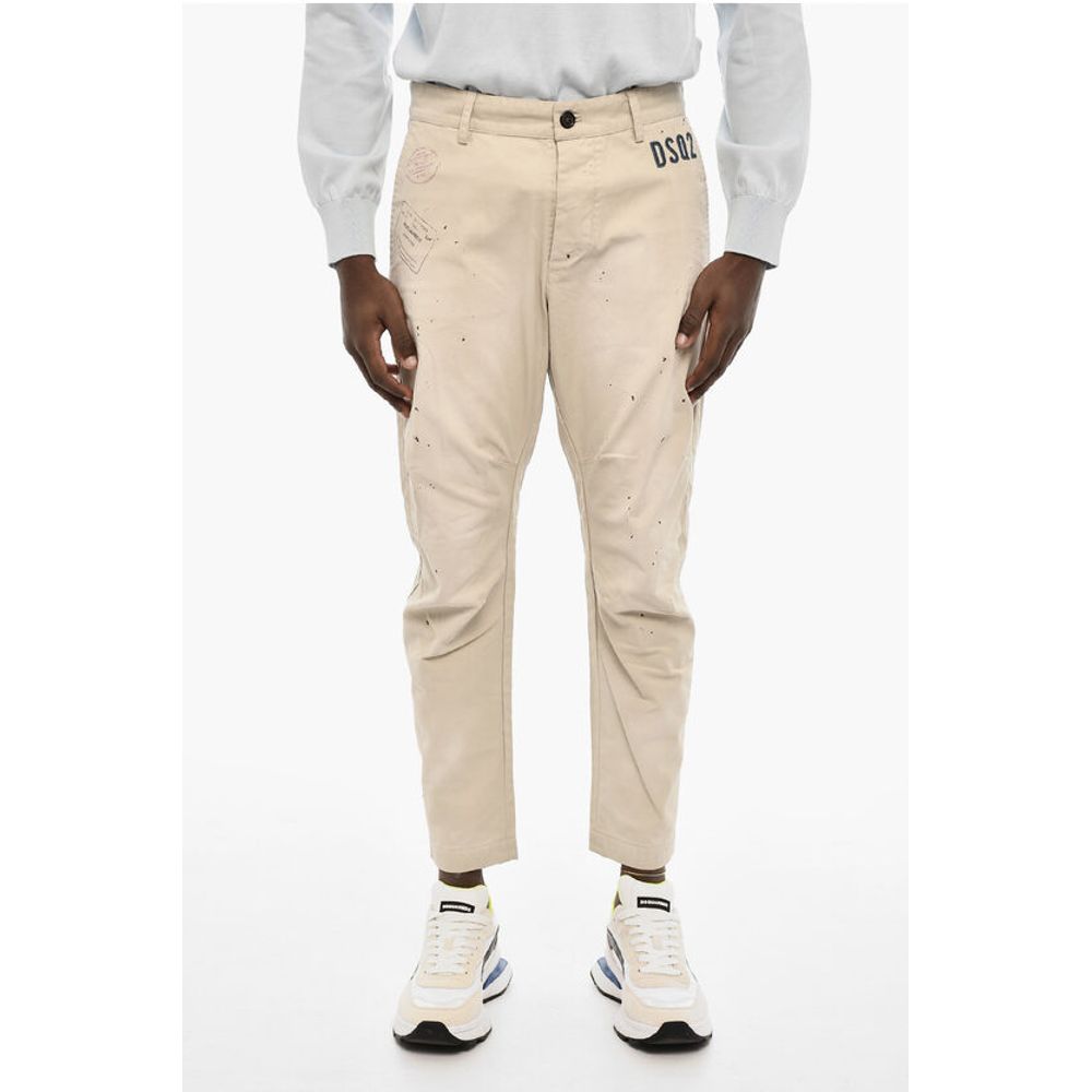 4 Pockets Cotton Pants with Denim Monogram